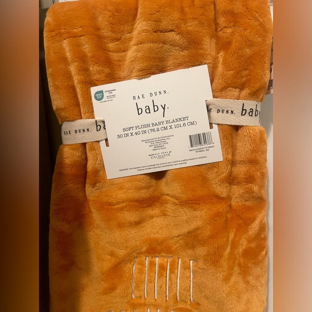 Rae Dunn Little Pumpkin Baby Blanket - Picture 2 of 2